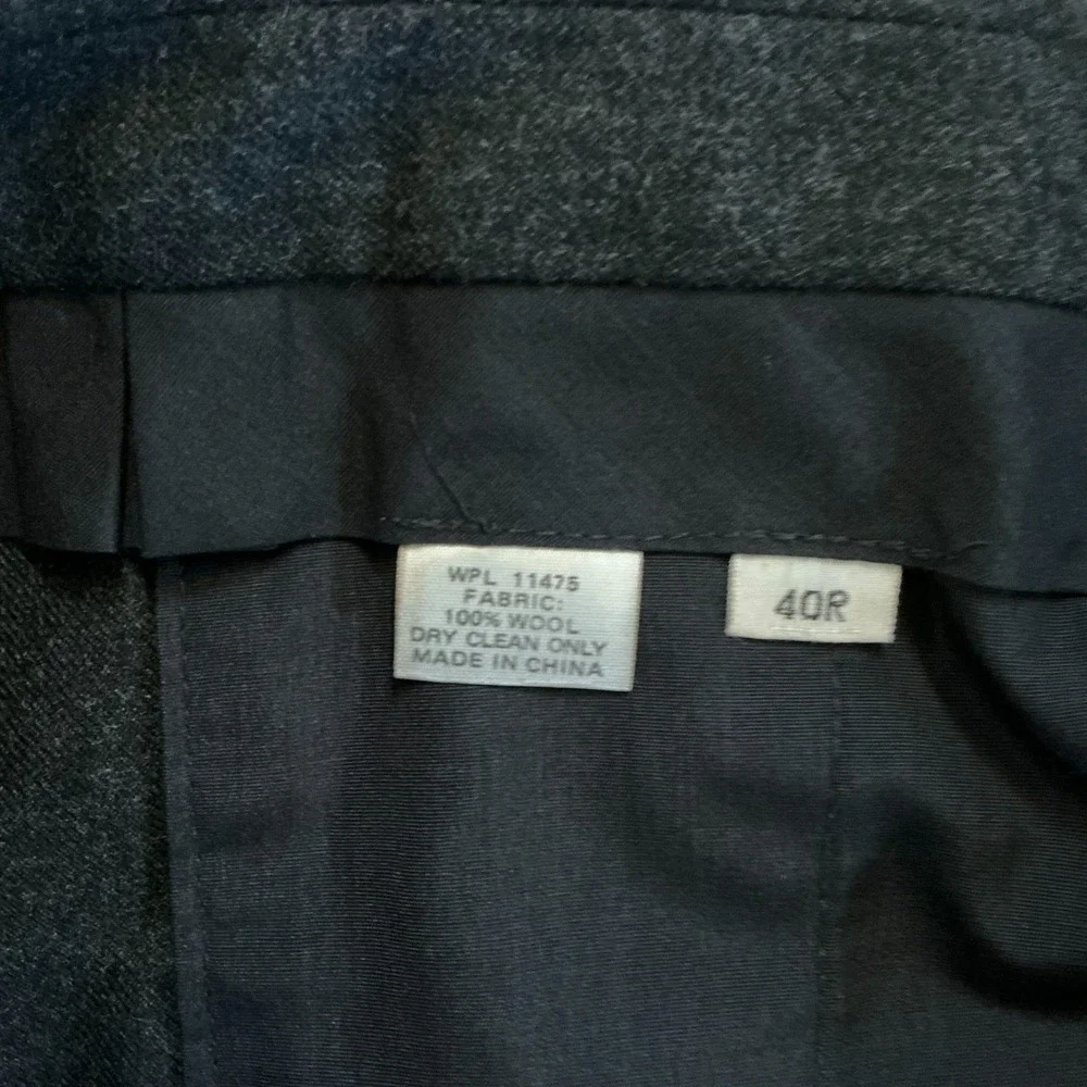 Givenchy Monsieur 100%‎ Wool Charcoal Pleated Dress Slacks Size 40R